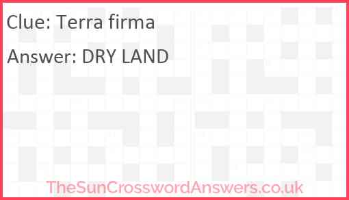 Terra firma Answer