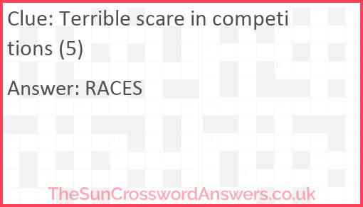 Terrible scare in competitions (5) Answer