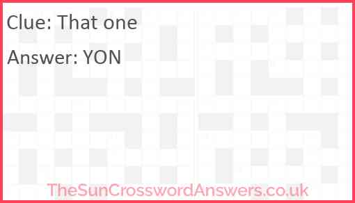 That one Answer