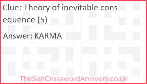 Theory of inevitable consequence (5) Answer