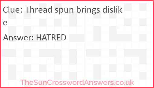 Thread spun brings dislike Answer