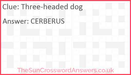 Three-headed dog Answer