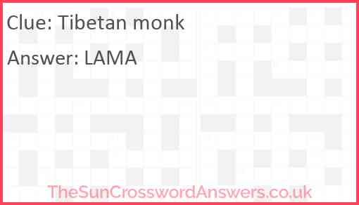 Tibetan monk Answer