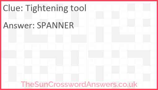 Tightening tool Answer