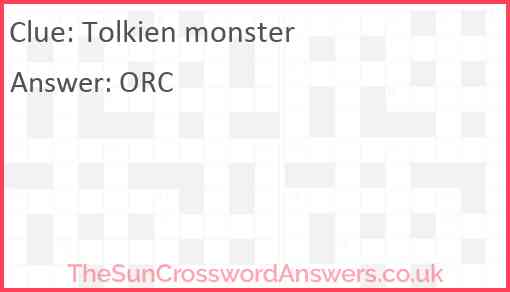 Tolkien monster Answer