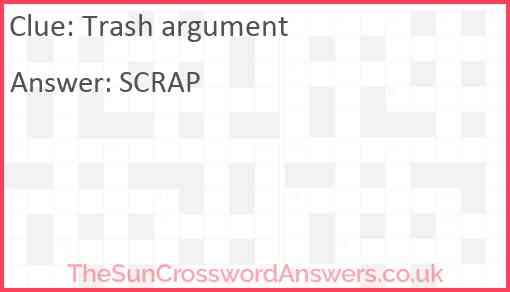 Trash argument Answer