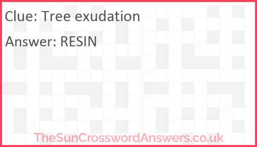 Tree exudation Answer