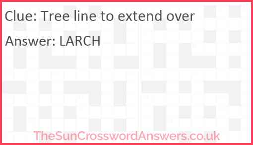 Tree line to extend over Answer