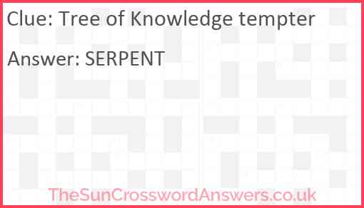 Tree of Knowledge tempter Answer