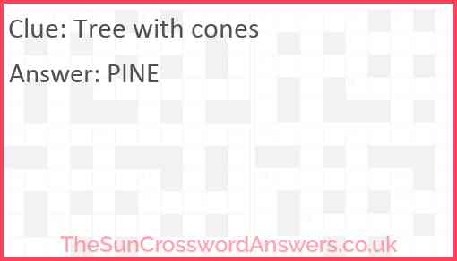 Tree with cones Answer