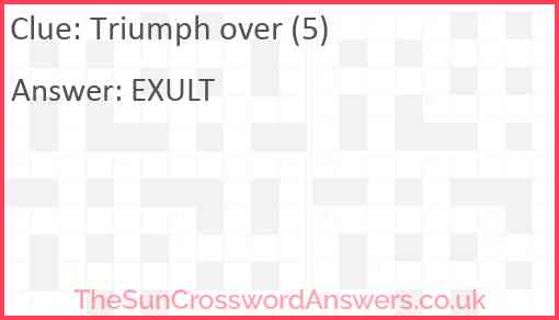 Triumph over (5) Answer