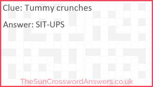 Tummy crunches Answer
