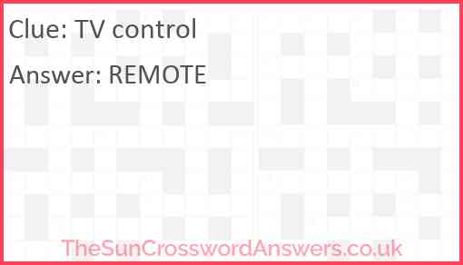 TV control Answer