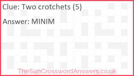 Two crotchets (5) Answer