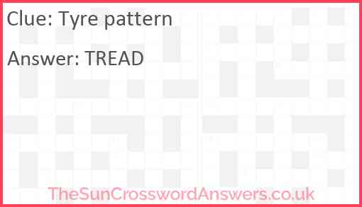 Tyre pattern Answer