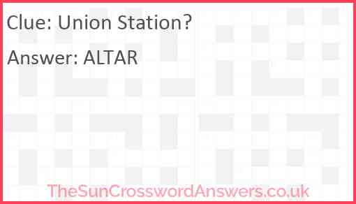 Union Station? Answer