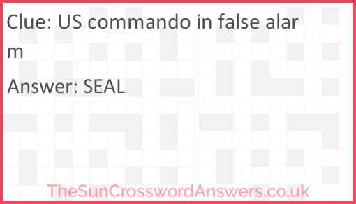 US commando in false alarm Answer