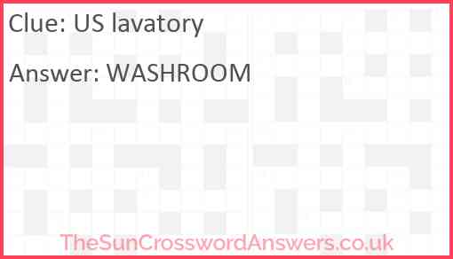 US lavatory Answer