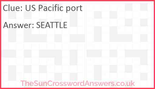 US Pacific port Answer