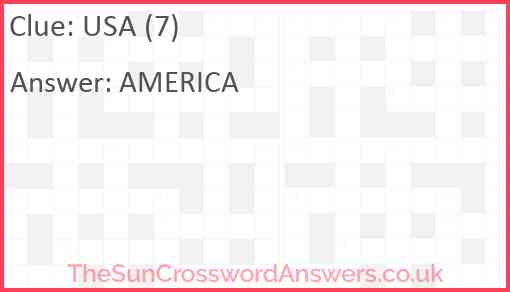 USA (7) Answer