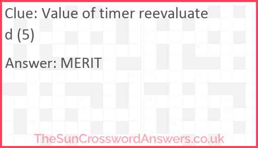 Value of timer reevaluated (5) Answer