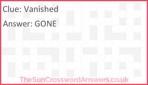 Vanished Answer