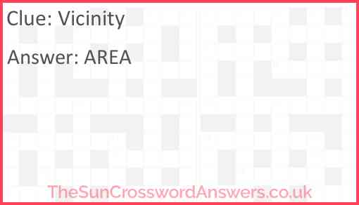 Vicinity Answer