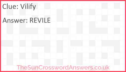 Vilify Answer