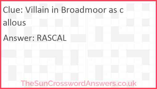 Villain in Broadmoor as callous Answer