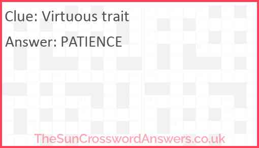 Virtuous trait Answer