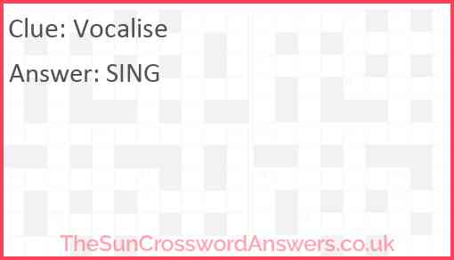 Vocalise Answer