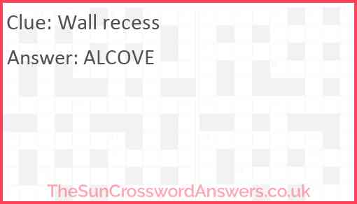 Wall recess Answer