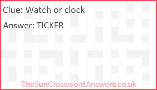 Watch or clock Answer