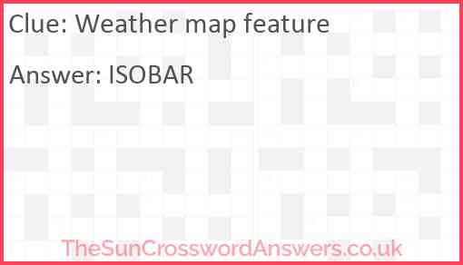 Weather map feature Answer