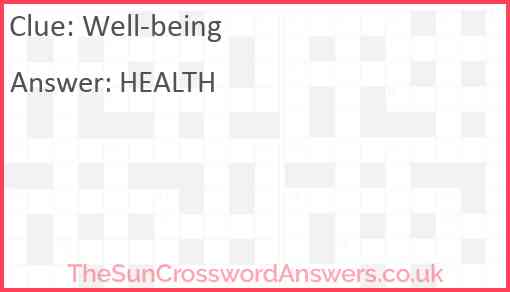 Well-being Answer