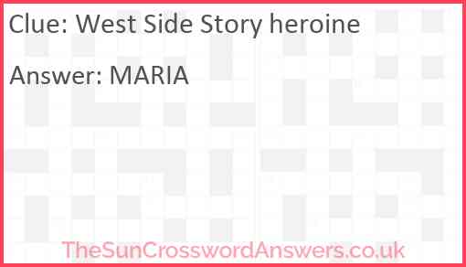 West Side Story heroine Answer