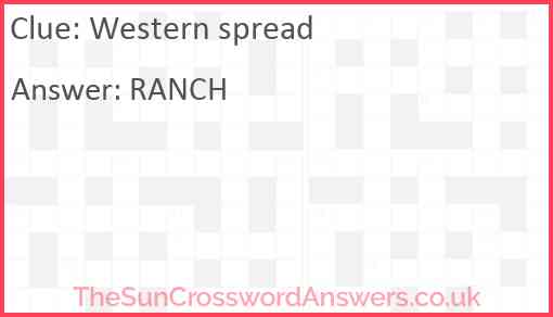 Western spread Answer