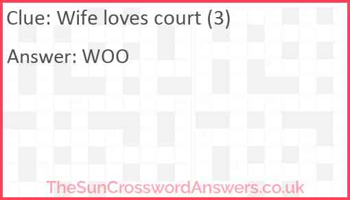Wife loves court (3) Answer