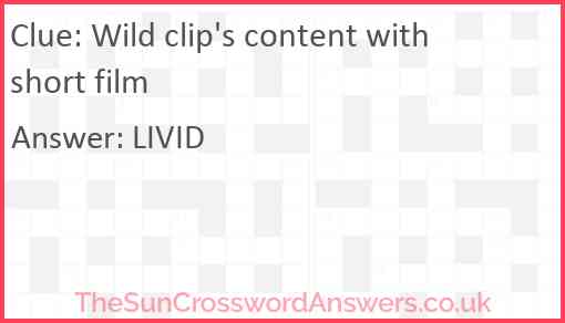 Wild clip's content with short film Answer