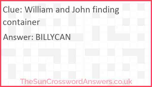 William and John finding container Answer