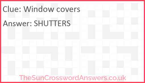 Window covers Answer