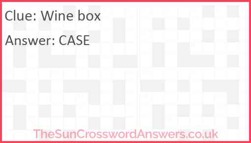 Wine box Answer