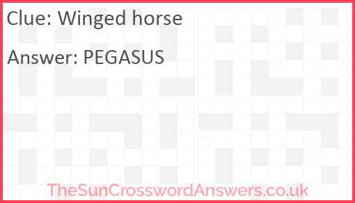 Winged horse Answer