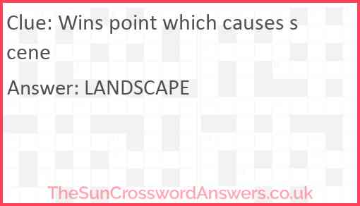 Wins point which causes scene Answer