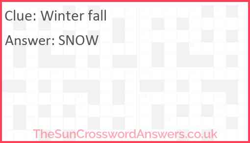 Winter fall Answer