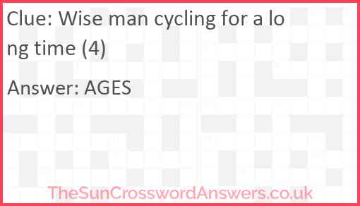 Wise man cycling for a long time (4) Answer