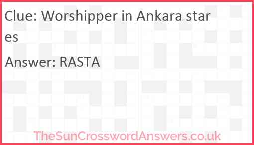 Worshipper in Ankara stares Answer