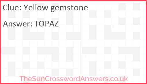 Yellow gemstone Answer