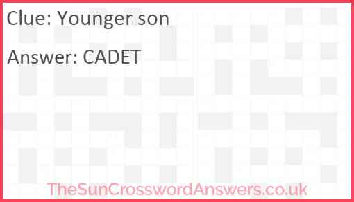 Younger son Answer
